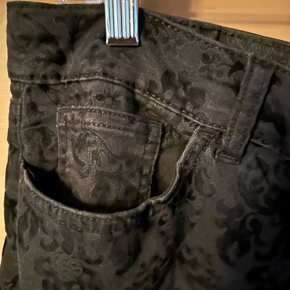 Chaps Soft Black Texture Pattern Jeans Size 16 - Picture 3 of 14